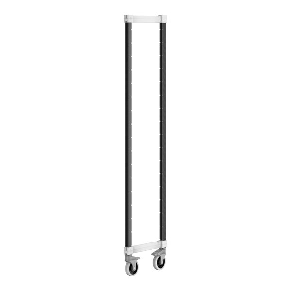 A black metal Cambro Camshelving post kit.