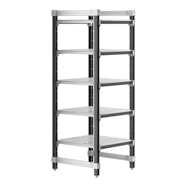 Cambro Camshelving® Elements XTRA 24" Wide 5-Shelf Vented Starter Unit with 64" Posts