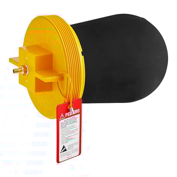 A yellow and black Cherne Clean-Seal cap with a tag.