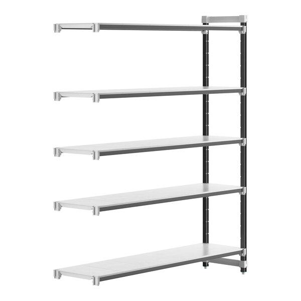 A white Camshelving® Elements XTRA add-on shelf with black frame.