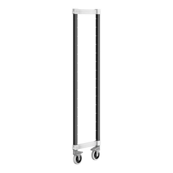 A black and white mobile post kit for Cambro Camshelving.