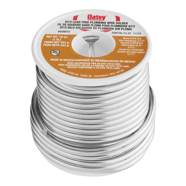 A spool of Oatey 97/3 Plumbing Wire Solder.