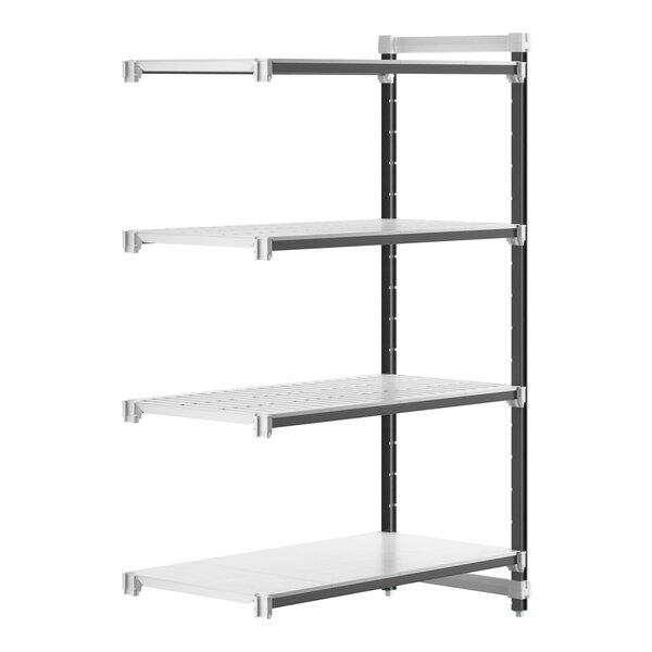 A white Cambro Elements XTRA 4-shelf add-on unit.