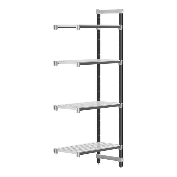 A metal Camshelving Elements add-on unit with four shelves.