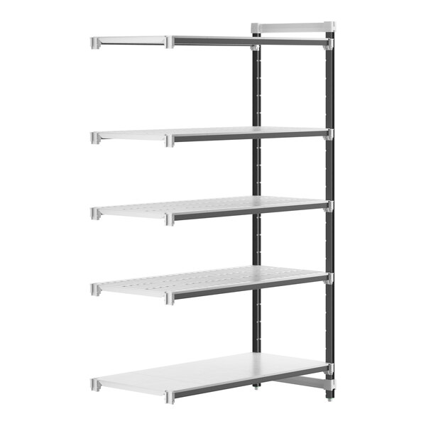 A white Camshelving® Elements XTRA 5-shelf combo add-on unit.