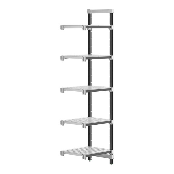 A metal Camshelving® Elements Add-On unit with 5 shelves.