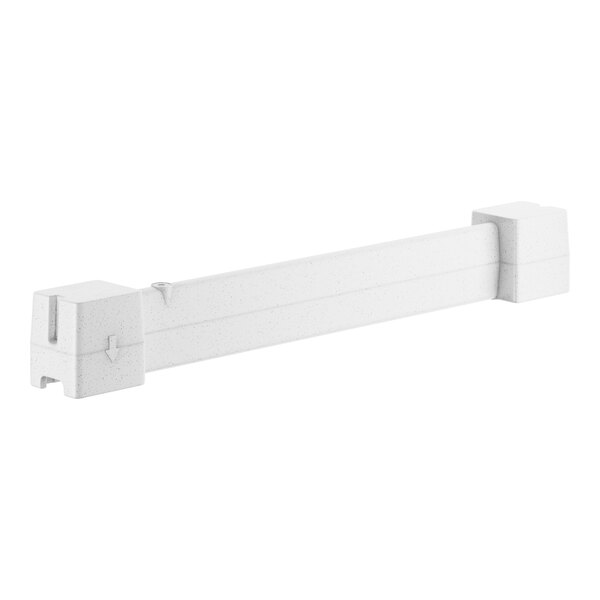 A white rectangular Cambro Camshelving® top connector unit.