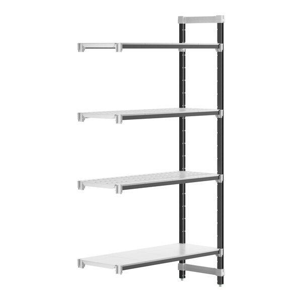 A white Cambro Elements XTRA 4-shelf add-on unit.