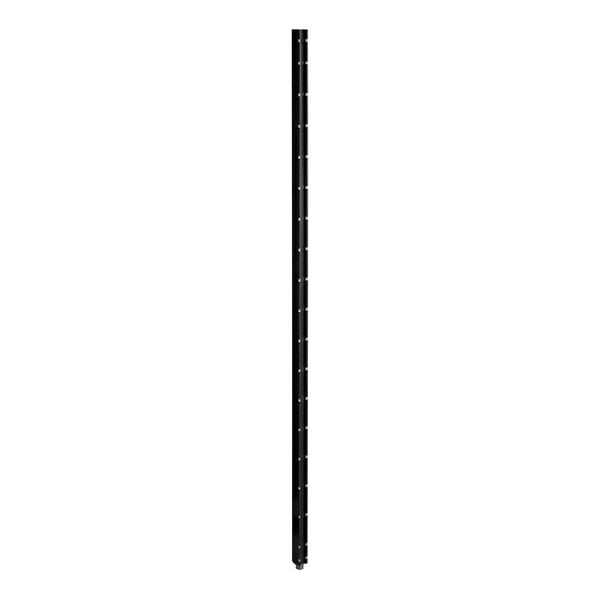 A black pole with white dots.