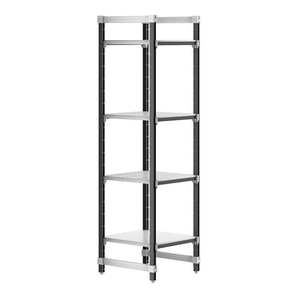 Cambro Camshelving® Elements XTRA 24" Wide 4-Shelf Combo Starter Unit with 84" Posts