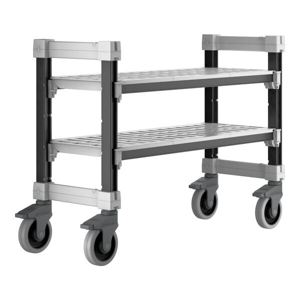 Cambro EXMU143627V2480 Camshelving® Elements XTRA 2-Shelf Vented Undercounter Mobile Unit - 14'' x 36'' x 27''