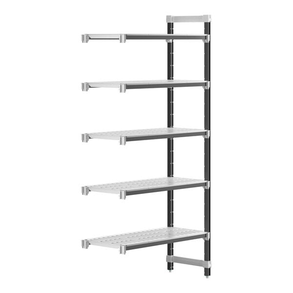 A Cambro Camshelving Elements XTRA add-on unit with shelves.