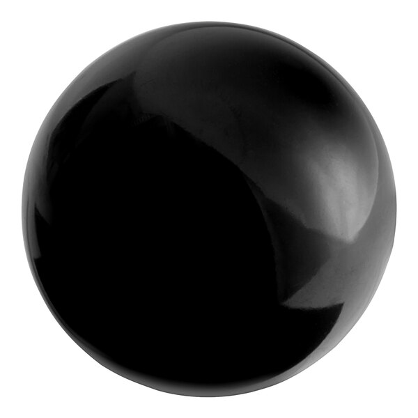 A black ball with a white background with a black lift knob with a white background.