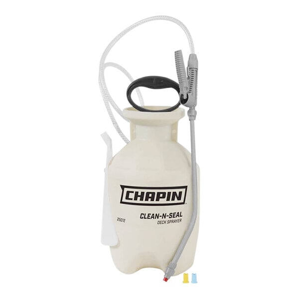 A white plastic Chapin Clean 'N Seal sprayer.