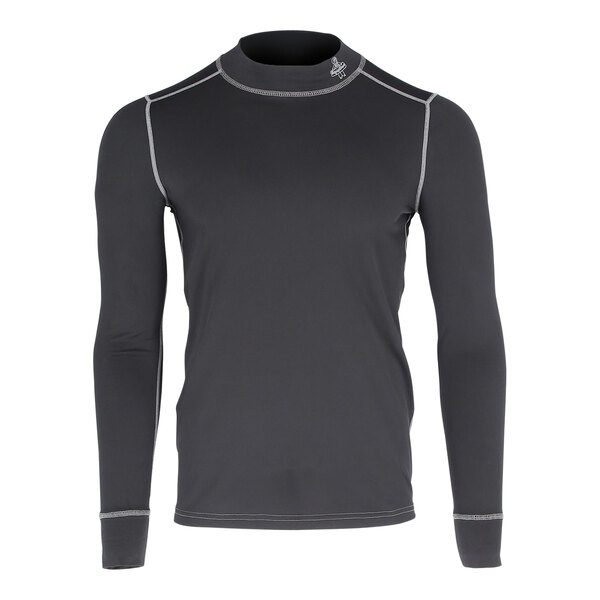 A black RefrigiWear long-sleeved base layer top.