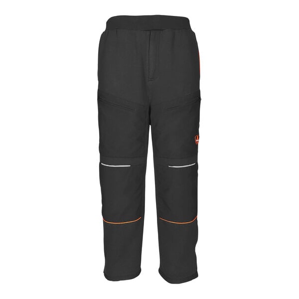 RefrigiWear black insulated sweatpants with pockets.