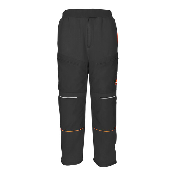 Black RefrigiWear insulated sweatpants with pockets.