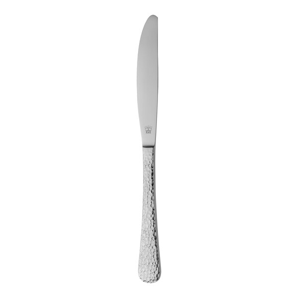 A RAK Youngstown stainless steel dinner knife with a silver handle.