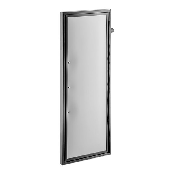 A white rectangular door with a black frame and glass panel for an Avantco HBB-80-HC series refrigerator.