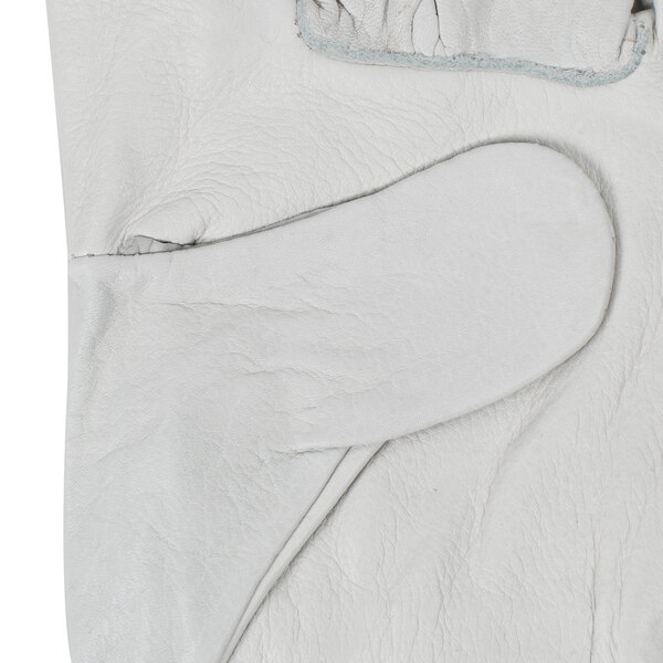 A pair of white Cordova leather driver's gloves.