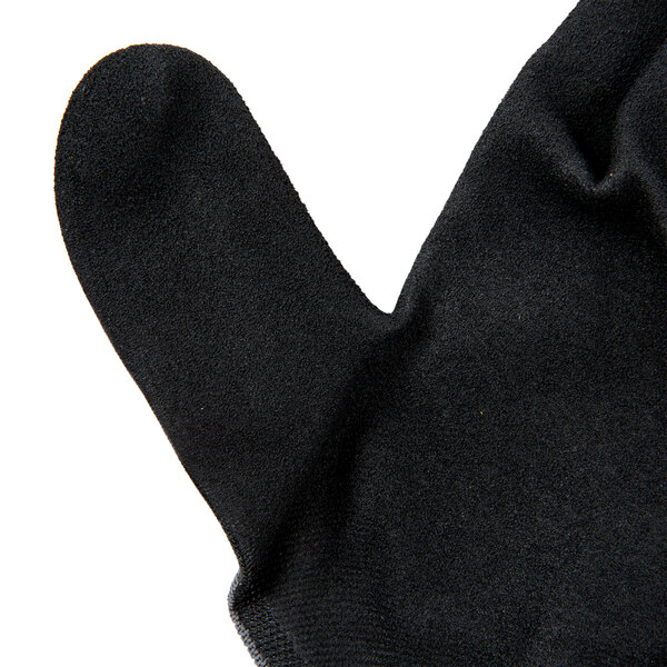 A black Cordova grip glove with a finger extended.