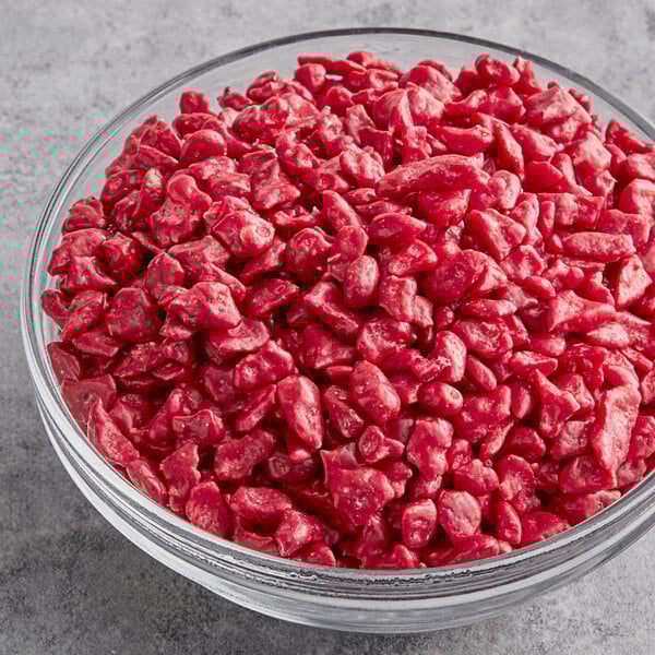 A bowl of Sosa Raspberry Wet-Proof Crispies.