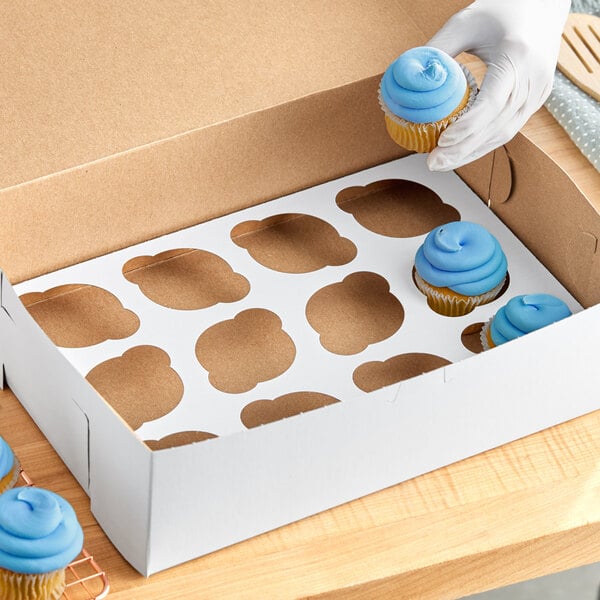 Baker's Lane Reversible Cupcake Insert for 14" x 10" Box - Standard - Holds 12 Cupcakes - 200/Case