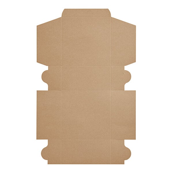 A brown Baker's Mark bakery box with a cut out top.