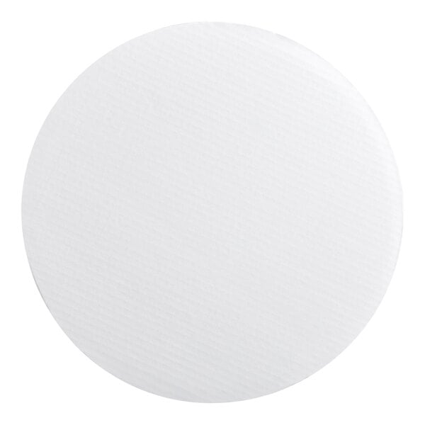 An 18-inch white corrugated grease-resistant cake circle.