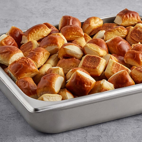 A large tray of LaBriola Bavarian Pretzel Soft Bites.