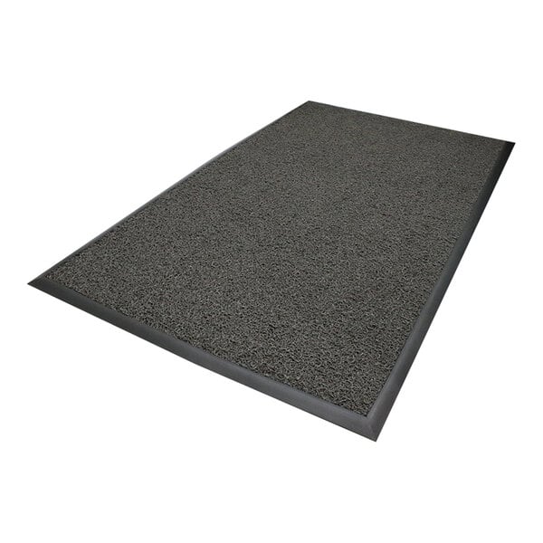 M+A Matting Frontier 437148908 4' x 8' Dark Gray Backless Vinyl Scraper Mat with Classic Border - 3/8" Thick