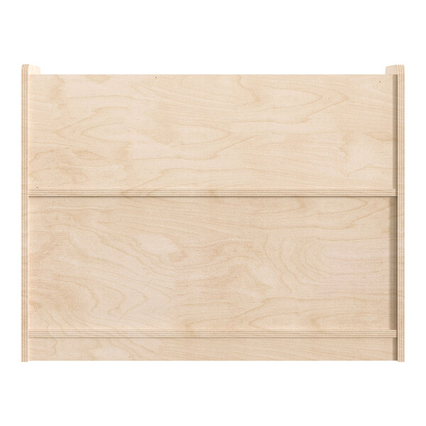 A Flash Furniture wooden 2-shelf display unit with angled side panels.