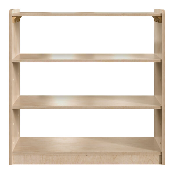 A Flash Furniture wooden 3-shelf storage unit.