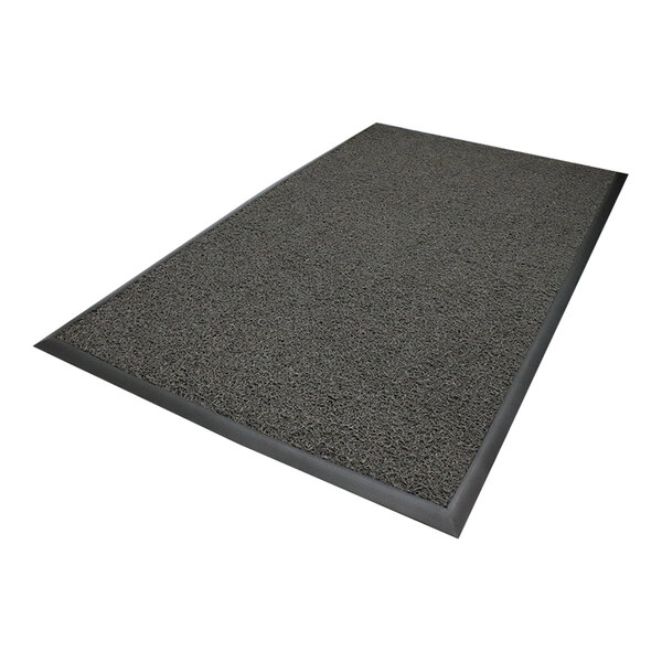 M+A Matting Frontier 4371460908 4' x 60' Dark Gray Backless Vinyl Scraper Mat with Classic Border - 3/8" Thick
