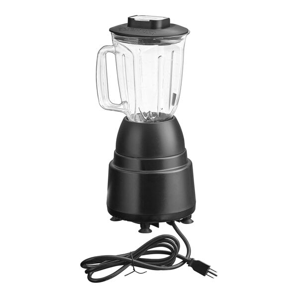 A Waring commercial blender with a cord attached.