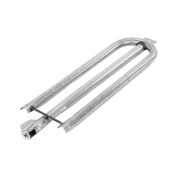 A stainless steel American Range convection oven burner with a screw.