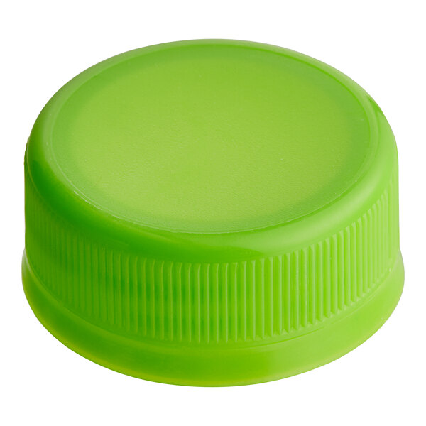 A lime green plastic tamper-evident cap.