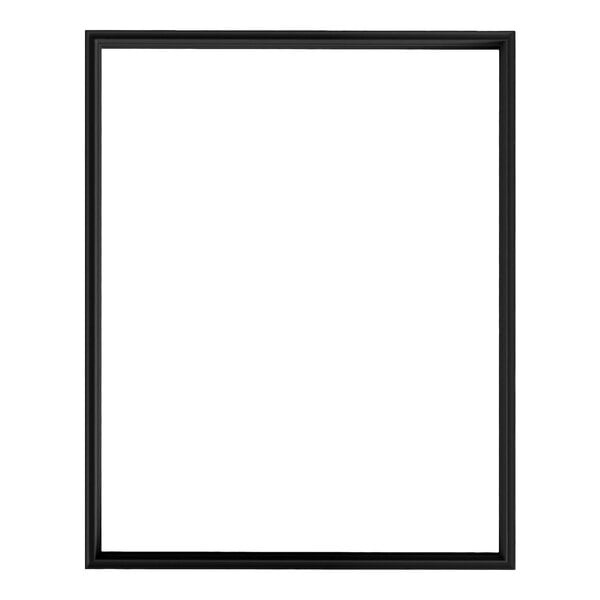 A black rectangular object with a white background.