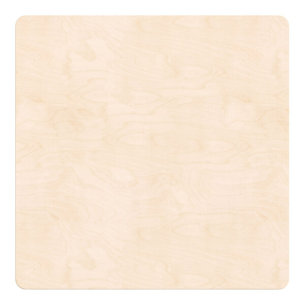 A close up of the wooden surface of a Flash Furniture Bright Beginnings STEAM Feelings and Moods Wall Activity Board.