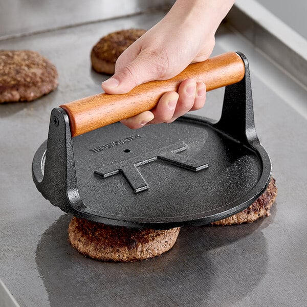 Outset® 8" Cast Iron Flat Grill Press Q112