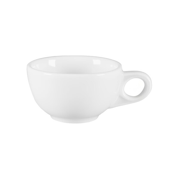 A white RAK Youngstown china cup with a white handle.