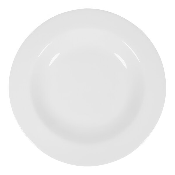 A white RAK Youngstown china bowl with a wide rim.