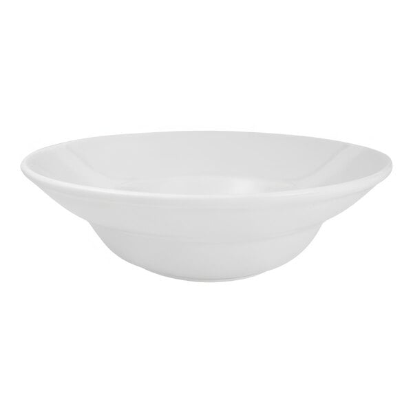 A RAK Youngstown ivory wide rim china bowl on a white background.