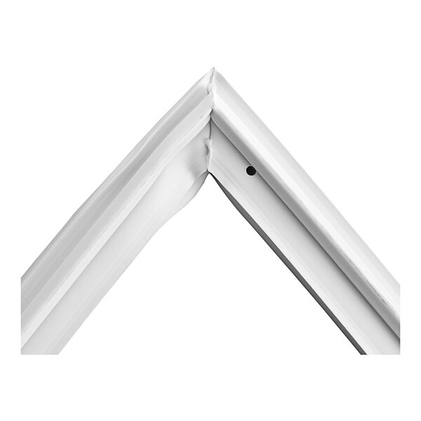 An Avantco white replacement door gasket with a white frame and black dot.