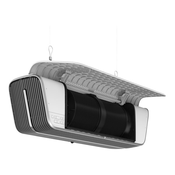 A white Fellowes Array ceiling air purifier.