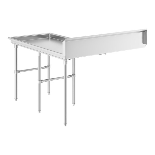 Regency 5' 16-Gauge Stainless Steel Clean L-Shape Dishtable - Right Island