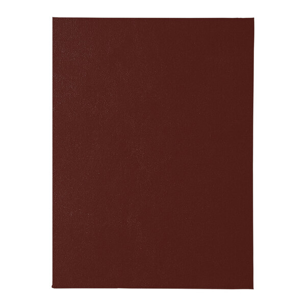 A red rectangular Oakmont menu cover with album style corners on a white background.