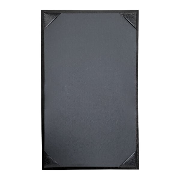 A black rectangular H. Risch, Inc. menu cover with album style corners.