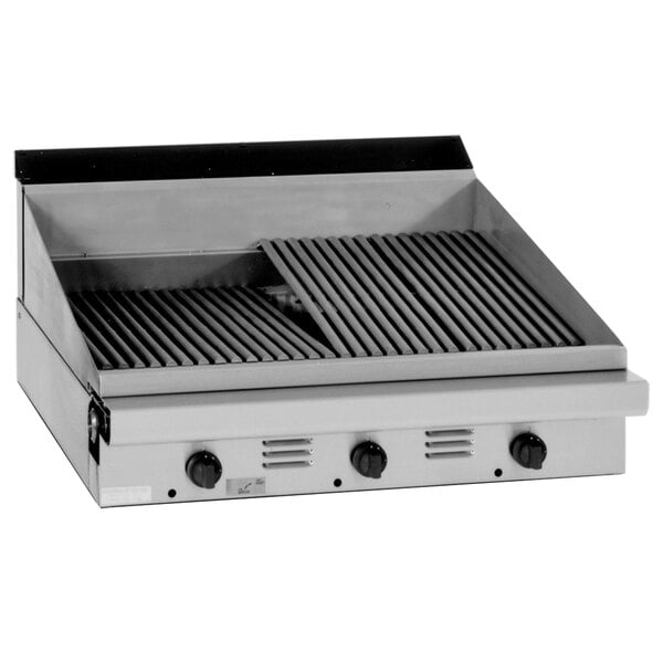 a close-up of a grill