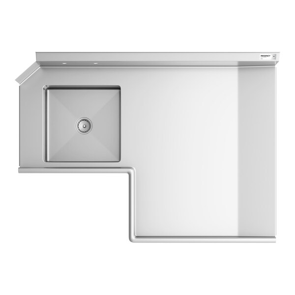 Regency 4' 16-Gauge Stainless Steel Soiled L-Shape Dishtable - Right Landing